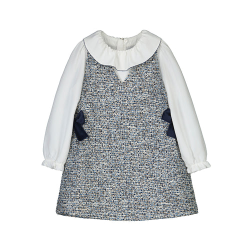 Mayoral Pinafore Dress-Navy