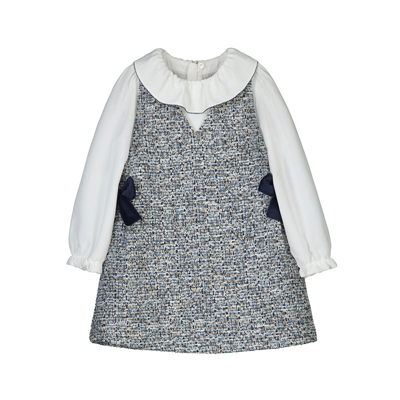 Mayoral Pinafore Dress-Navy