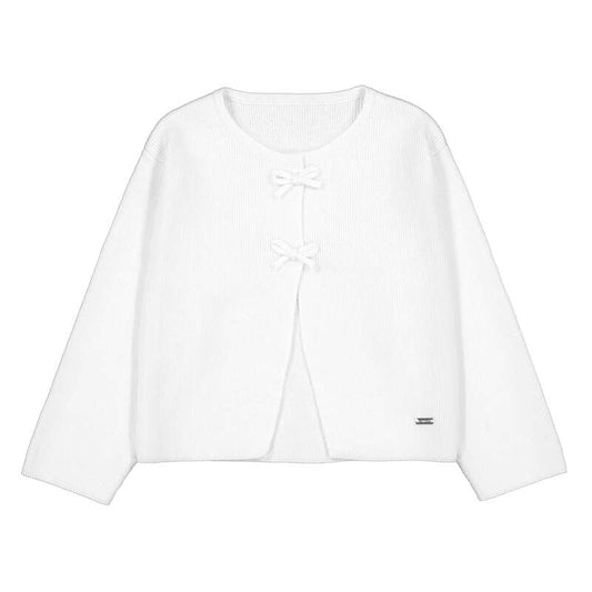 Mayoral Bow Cardigan-White
