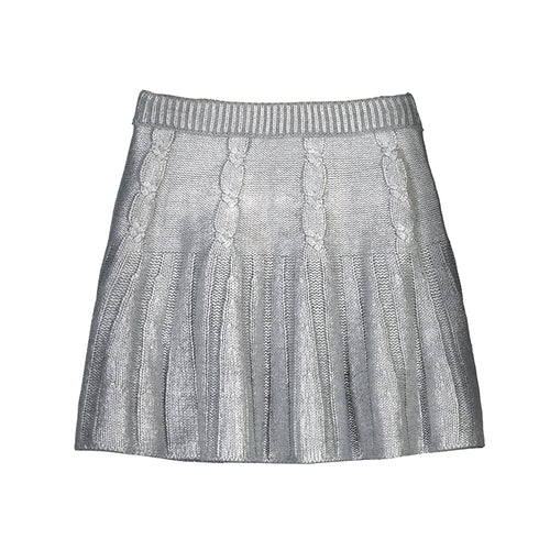Mayoral Silver Wool Skirt
