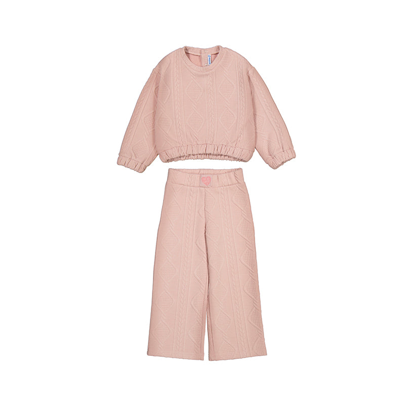 Mayoral Quilted Tracksuit-Mauve