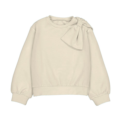 Mayoral Sweater w/ Bow Shoulder-Sand