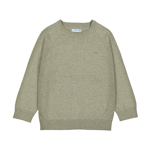Mayoral Basic Cotton Sweater-Moss Green