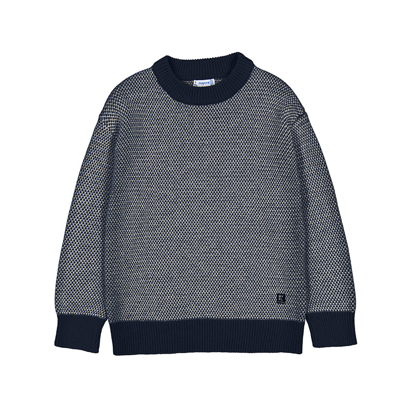 Mayoral Navy Textured Sweater