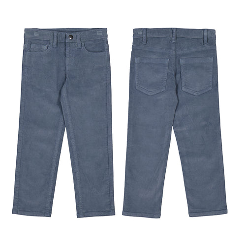Mayoral Basic Cord Trouser-Steel Blue