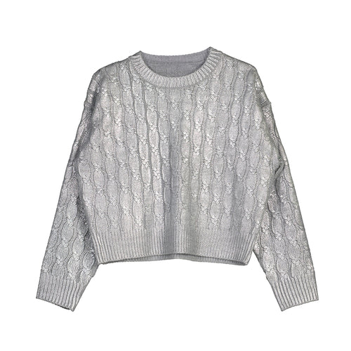 Mayoral Silver Braided Sweater