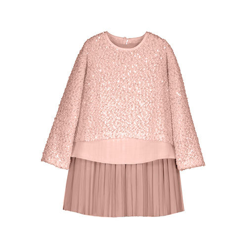 Mayoral Blush Sequin Top Dress