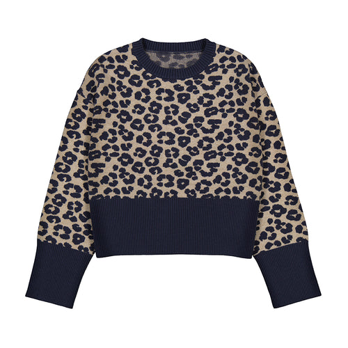 Mayoral Navy Leopard Sweater