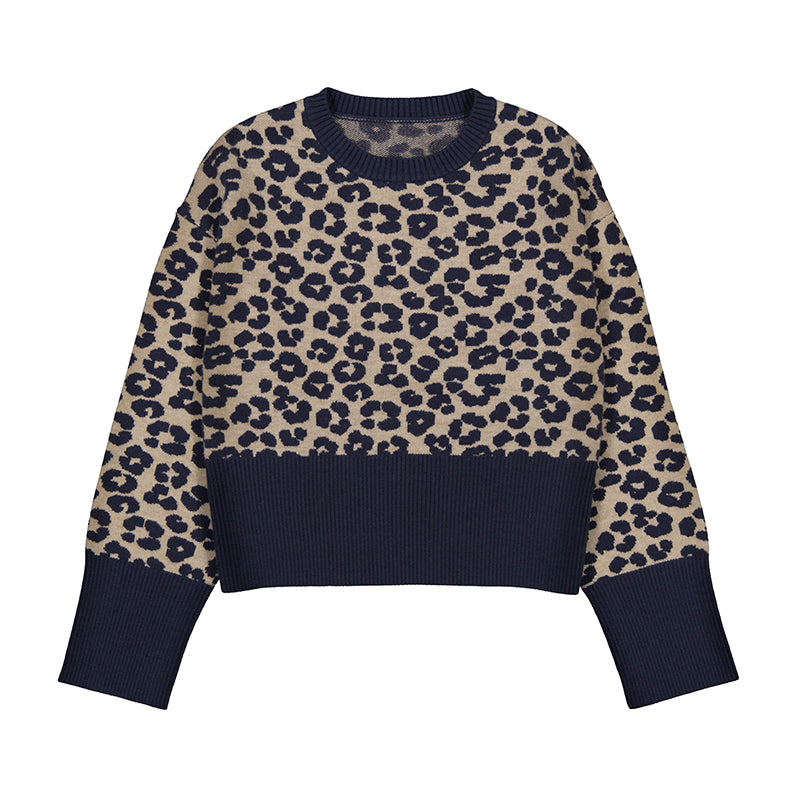 Mayoral Navy Leopard Sweater