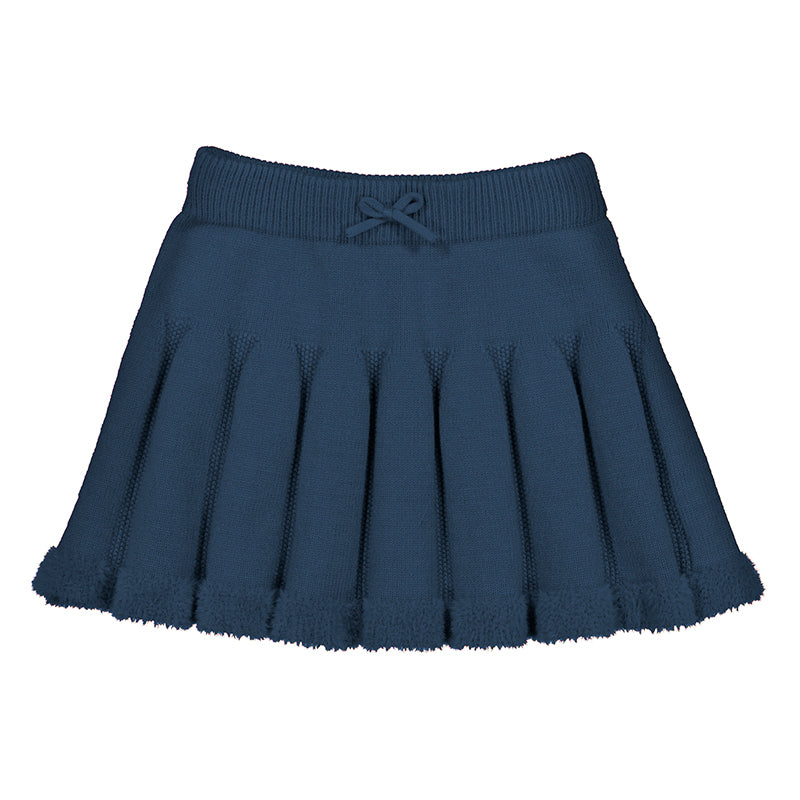 Mayoral Navy Pleated Sweater Skirt