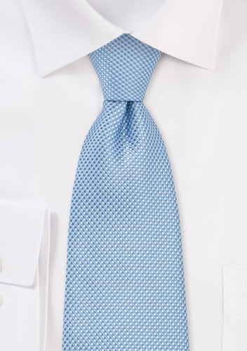 Grenadine Textured Tie-Sky Blue