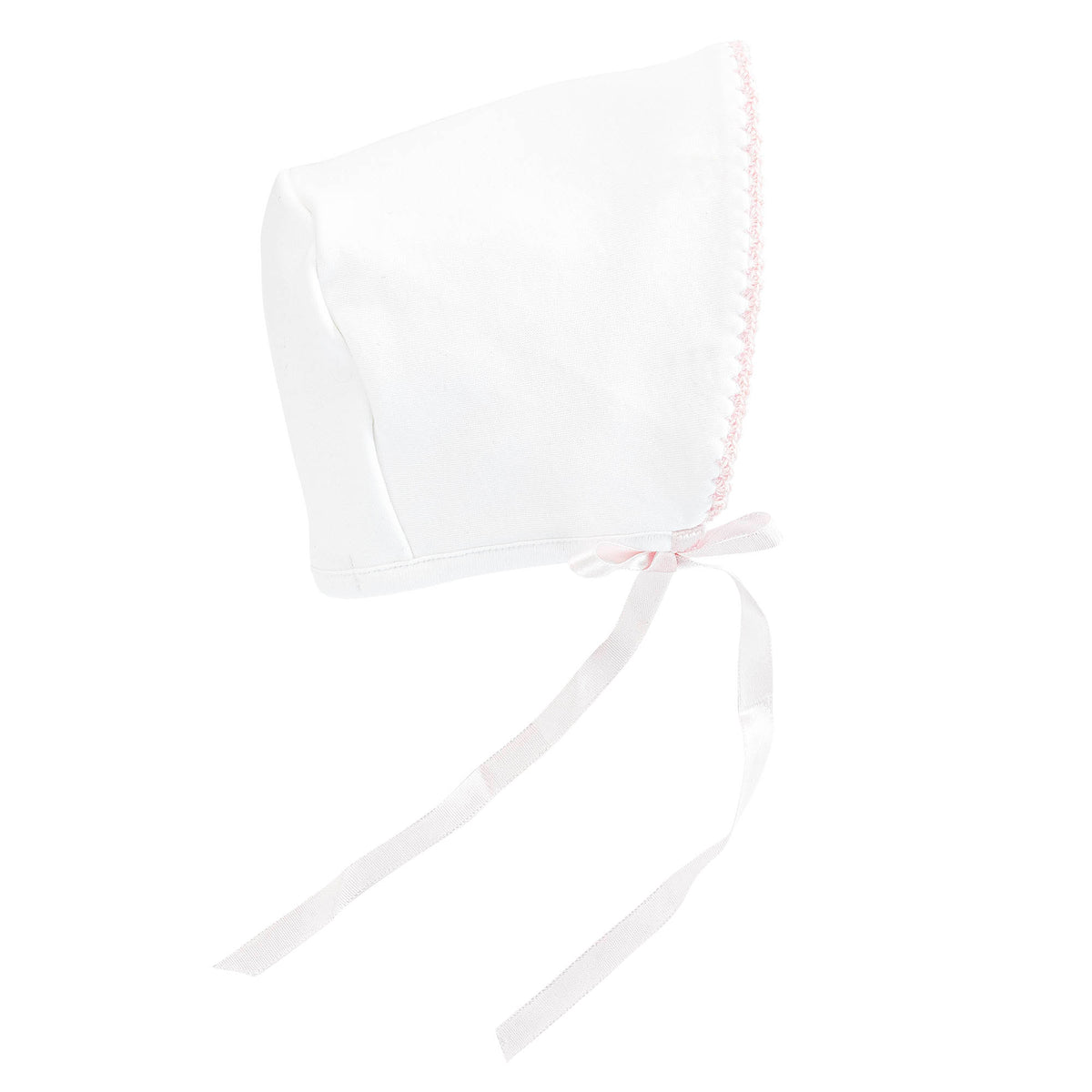 BCC Girl Bonnet with Pink Crochet Trim