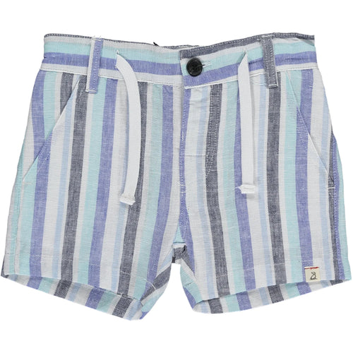 Me & Henry Blue Linen Stripe Short