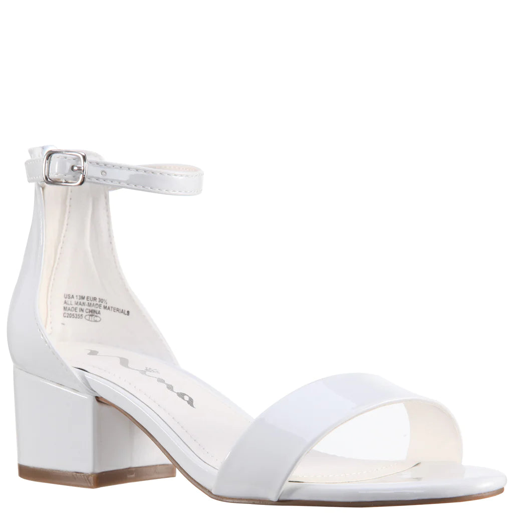 Nina Hidi White Patent Heeled Sandal