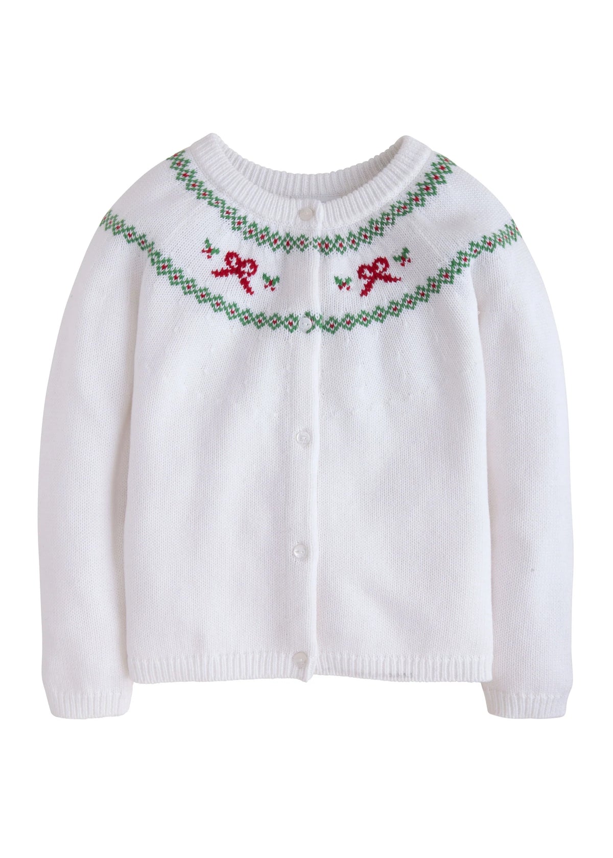 Holiday Bow Fair Isle Cardigan