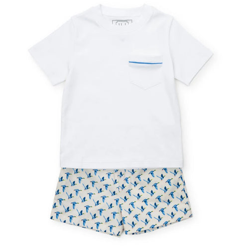 Lila & Hayes Hudson Short Set-Mallard Ducks