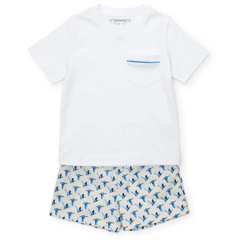 Lila & Hayes Hudson Short Set-Mallard Ducks