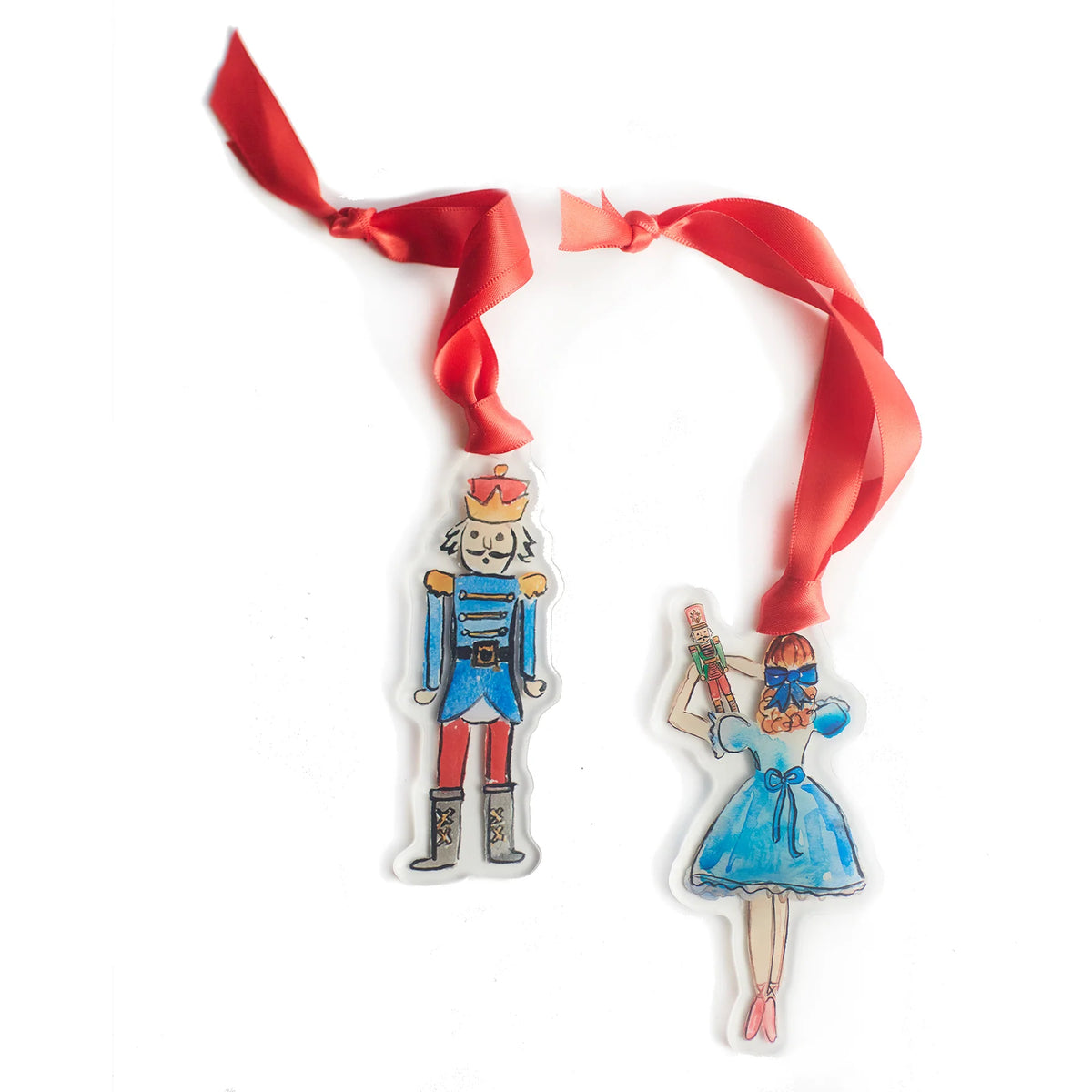 Over The Moon Nutcracker & Clara Ornament Set