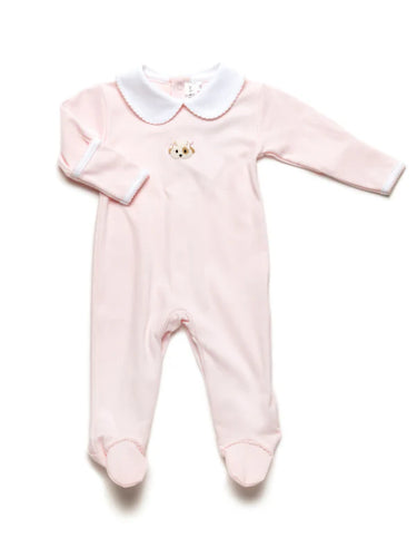 Milly Marie Spotted Puppy Footie-Pink