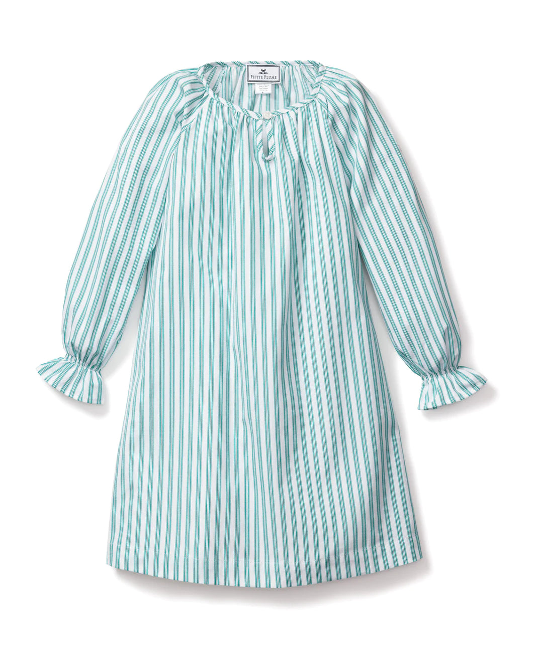 Petit Plume Green Ticking Nightgown