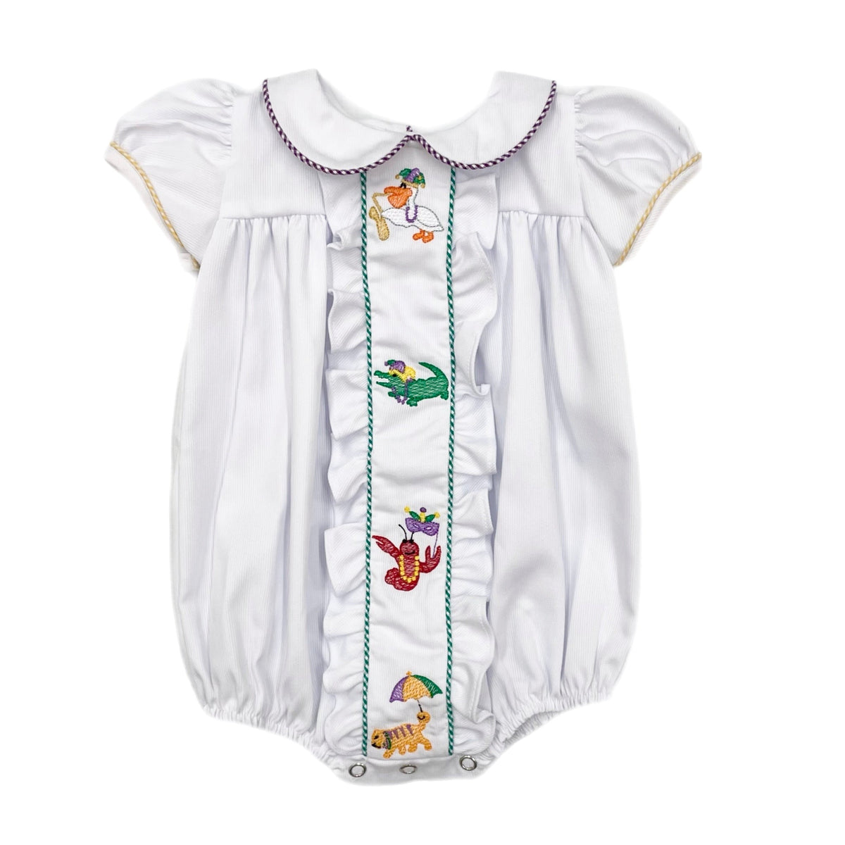 Lulu Bebe MG Animal Embroidered Girls Bubble