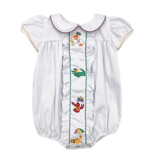 Lulu Bebe MG Animal Embroidered Girls Bubble