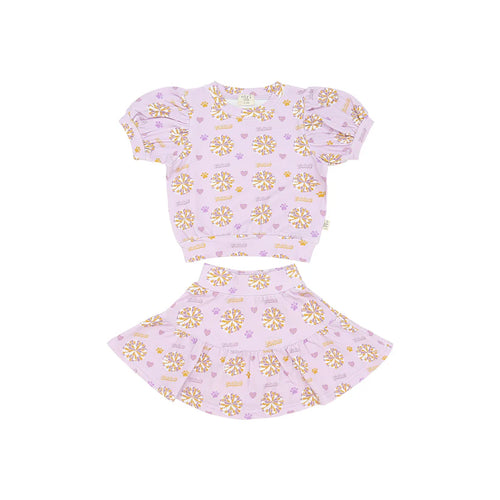 NTRL Co. Pom Pom Paws Twirl & Whirl Skirt Set