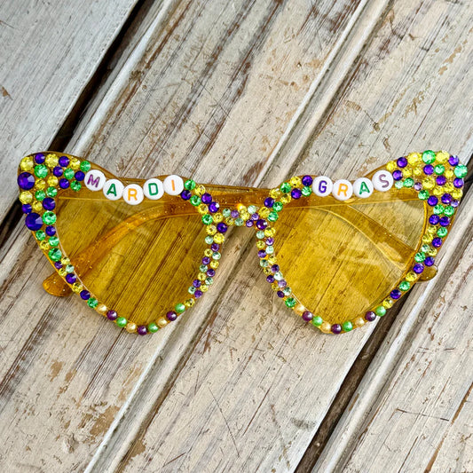 Nolaverse Mardi Gras Beaded Sunglasses