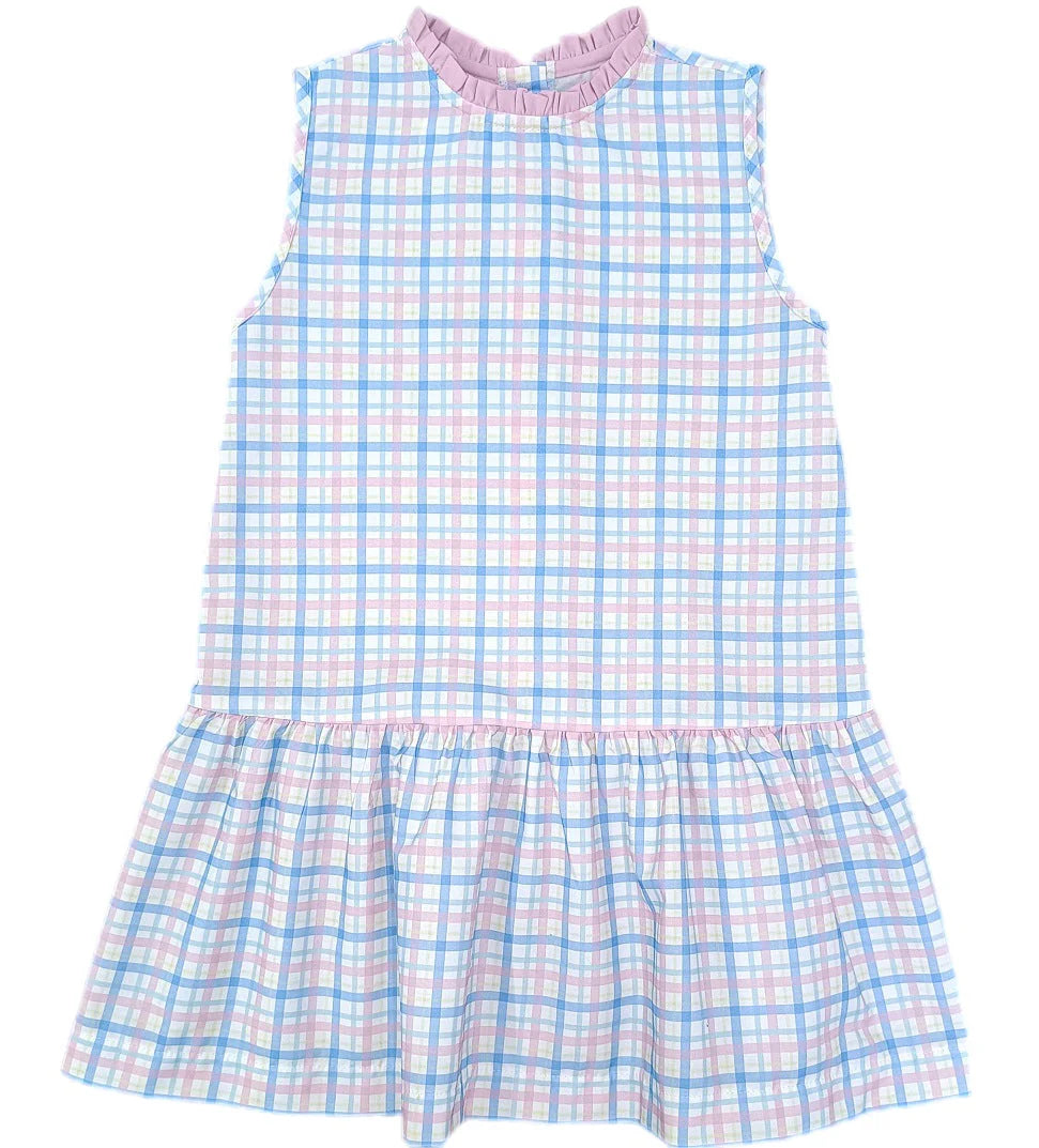 James & Lottie Sydney Pastel Plaid Dropwaist Dress