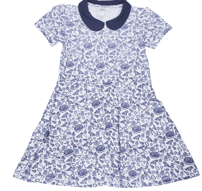 Ishtex Purple Tiger Print Active Girls Dress