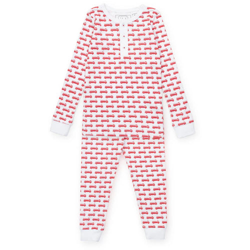 Lila & Hayes Fire Truck Pajama Set