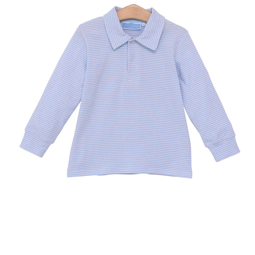 Trotter Street Jackson Polo-Lt. Blue Stripe