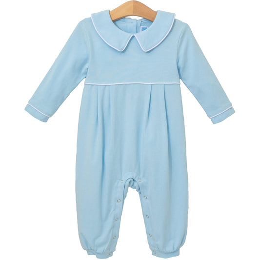 Trotter Street Joseph L/S  Romper-Lt. Blue