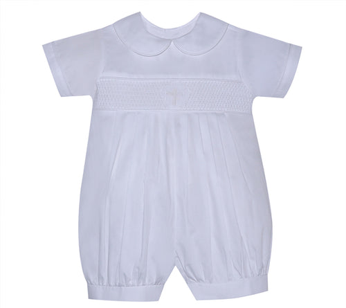 RN Kingston Romper with Cross - Ivory