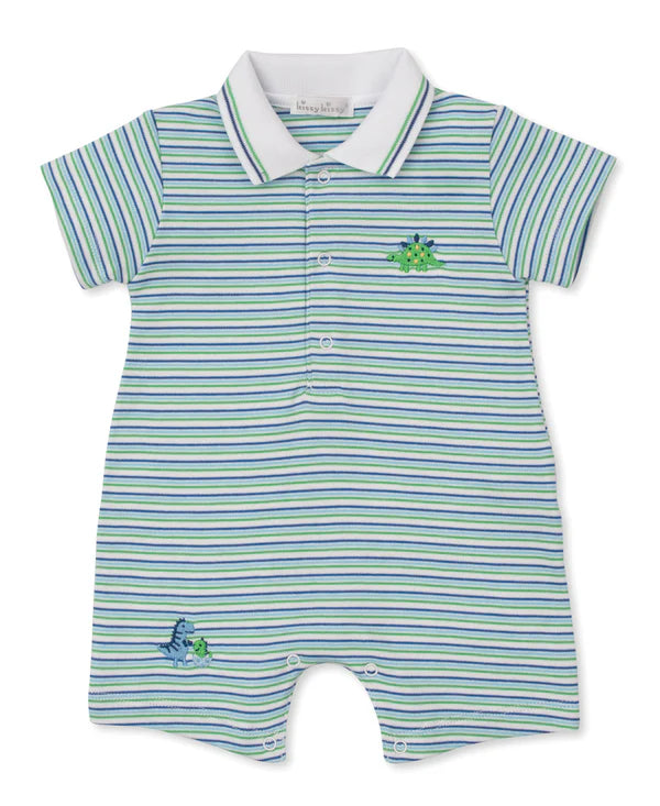 Kissy Kissy Dino District Short Stripe Playsuit