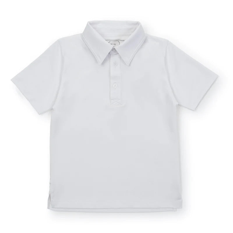Lila & Hayes Will Performance Polo-White