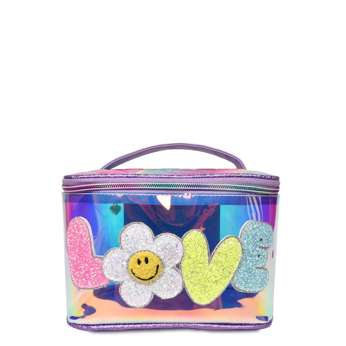 OMG LOVE Clear Glazed Glam Bag