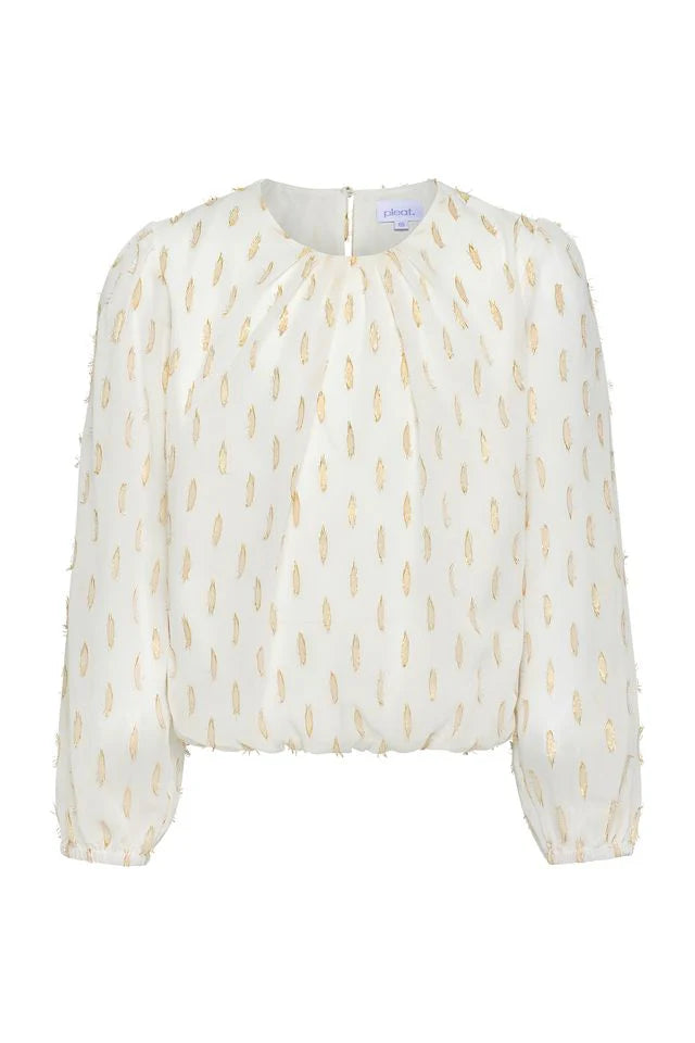 Pleat Wren Top-Dashing Gold