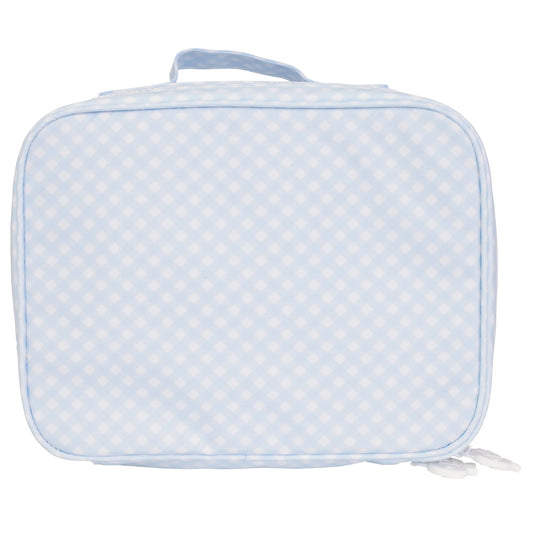 AOMI Blue Gingham Lunch Box
