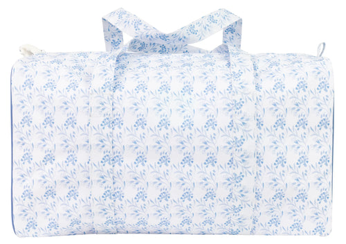 AOMI Navy Floral Duffle Bag