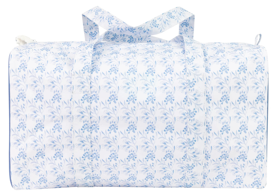 AOMI Navy Floral Duffle Bag