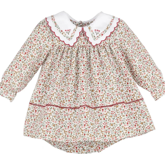 Sophie and Lucas Claret Berries & Blooms Miller Dress- Red