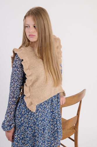 Molly Bracken Tan Sleeveless Sweater