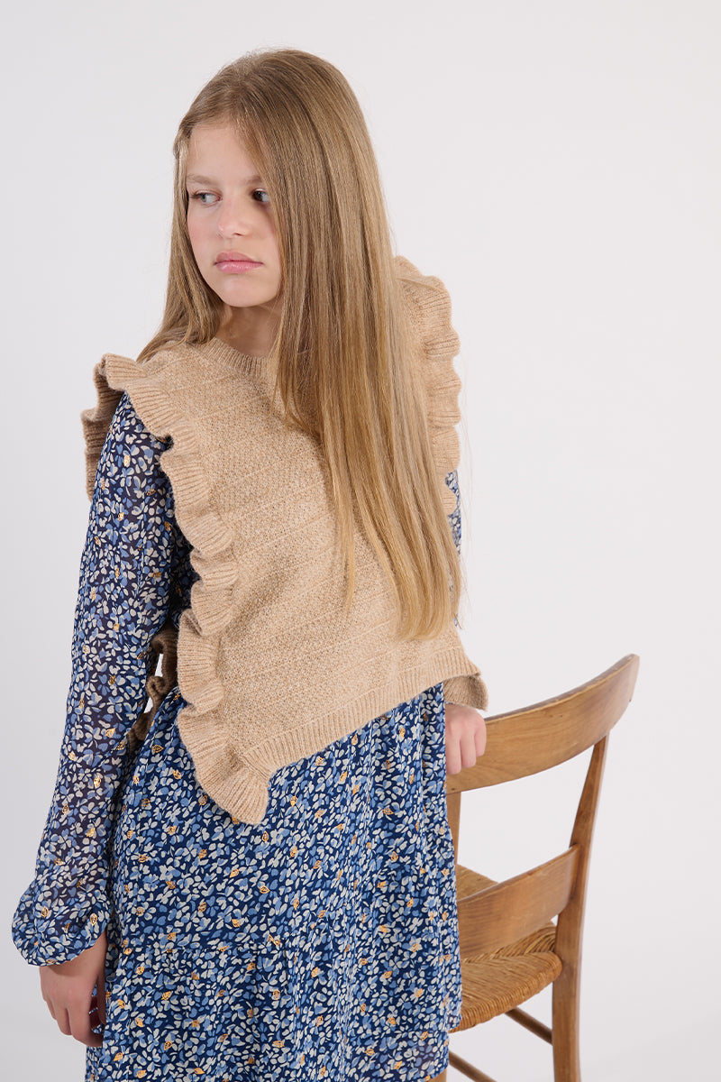Molly Bracken Tan Sleeveless Sweater