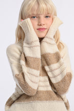 Molly Bracken Cream/Tan Striped Sweater