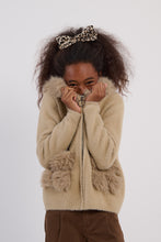 Molly Bracken Beige/Fur Sweater Jacket