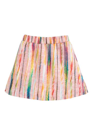 Bisby Wavy Pink Multi Wool Skirt