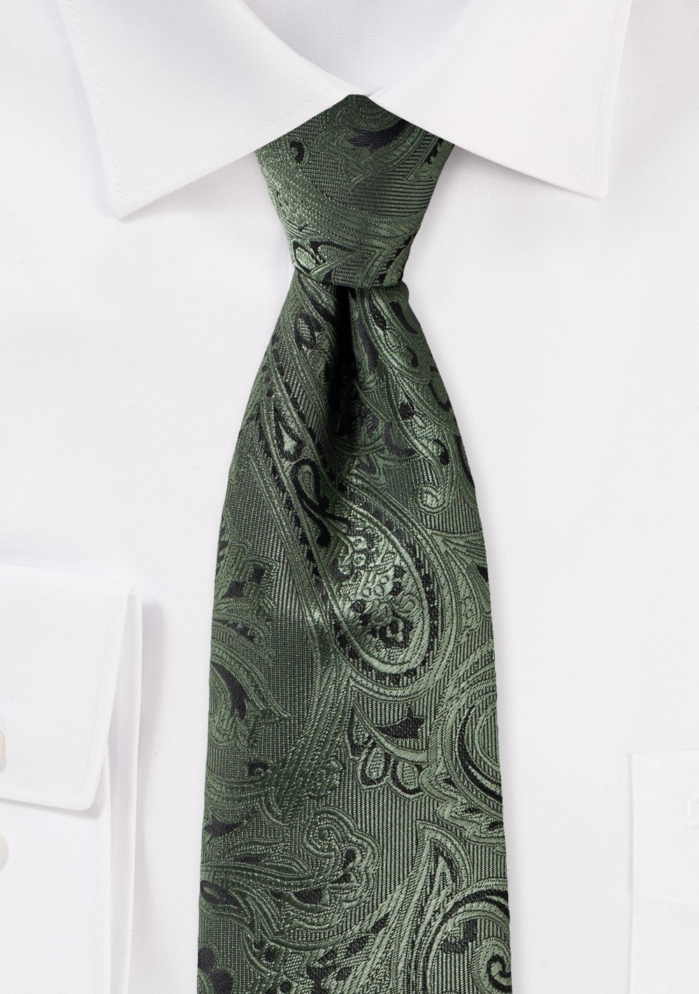 Moss Hued paisley Tie