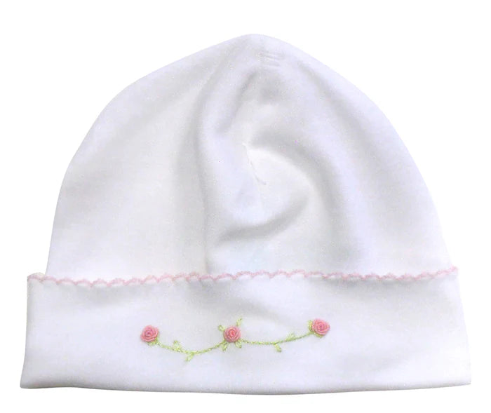 Baby Threads White Rose Vine Hat