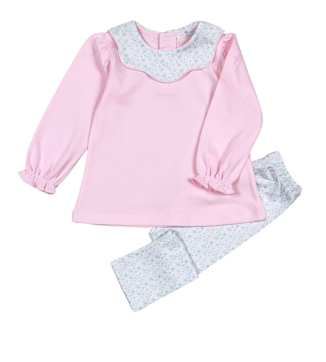 Baby Loren Nicolle Scallop Pima Pant Set